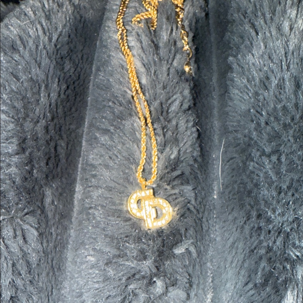 Dior Gold and Silver Pendant Necklace